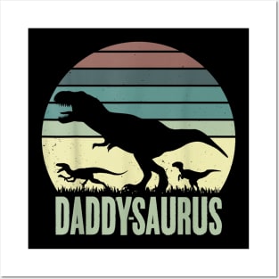 Daddy-saurus Fathers day Dad Papa Family Dinosaurs Matching Posters and Art